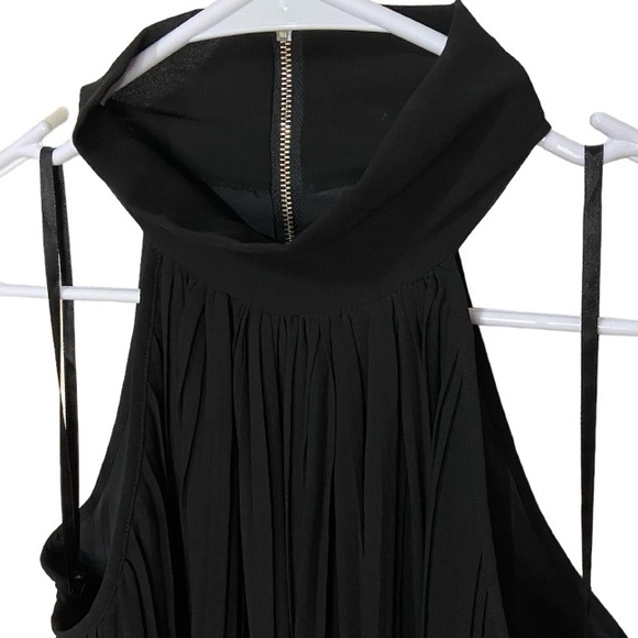 NAKED ZEBRA Micro Pleated Halter Style Dress Size S - Picture 3 of 5